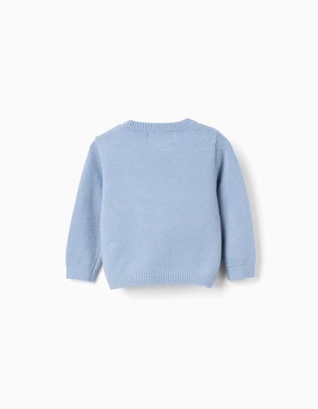 Pull en maille avec rayures Bleu clair 3 - vertbaudet enfant 