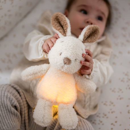 Peluche veilleuse lapin douce pour bébé Ecru, marron 4 - vertbaudet enfant 