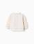 Sweat en coton à fleurs et broderie anglaise Blanc 2 - vertbaudet enfant 