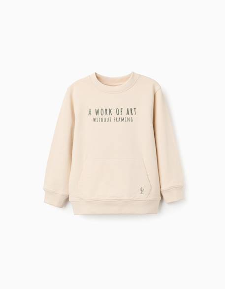 Garçon-Sweat en coton avec imprimé work of art