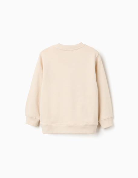 Sweat en coton avec imprimé work of art Beige 2 - vertbaudet enfant 