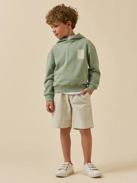 Sweat à capuche garçon - coton biologique Tilleul 5 - vertbaudet enfant 