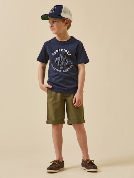 T-shirt imprimé garçon - coton biologique Blanc/surf+Bleu ciel / voilier+Bleu/skate+Celadon/fish+Gris chine/tennis+Marine / surflife 26 - vertbaudet enfant 