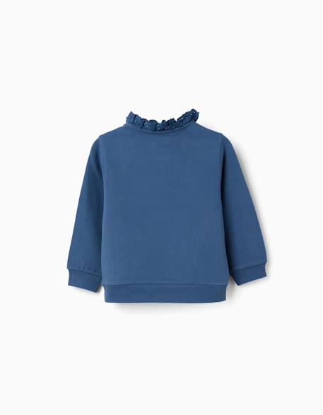 Sweat en coton avec broderie spring garden Blanc 2 - vertbaudet enfant 