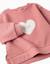 Sweat en coton avec cœur brodé Rose 3 - vertbaudet enfant 