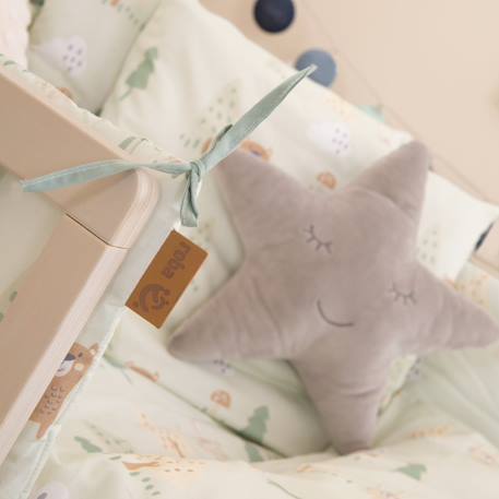 Tour de lit en coton doux woodland buddies Vert pastel 2 - vertbaudet enfant 
