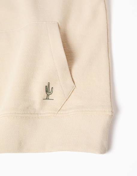 Sweat en coton avec imprimé work of art Beige 4 - vertbaudet enfant 