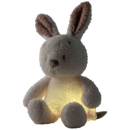 Peluche veilleuse lapin douce pour bébé Ecru, marron 2 - vertbaudet enfant 
