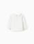 Sweat à doublure en peluche douce et pois Blanc 2 - vertbaudet enfant 
