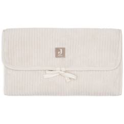 Puériculture-Matelas, accessoires de lange-Matelas à langer, housse-Tapis à langer nomade cloudy rib milky coffee