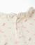 Sweat en coton à motif floral et col à volants Blanc 3 - vertbaudet enfant 