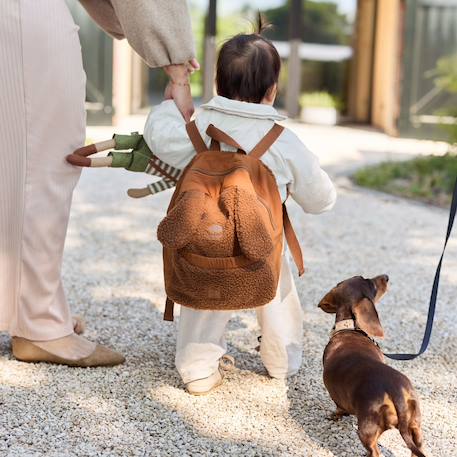 Sac à dos bébé doux et compact pour premières sorties Ecru, jaune, noir+Marron, noir 11 - vertbaudet enfant 