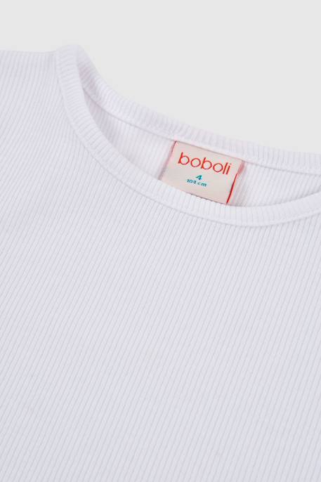 T-shirt fille en coton Blanc 3 - vertbaudet enfant 