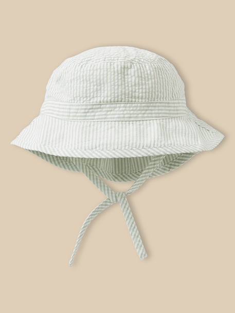 Bébé-Accessoires-Bob rayé en seersucker bébé