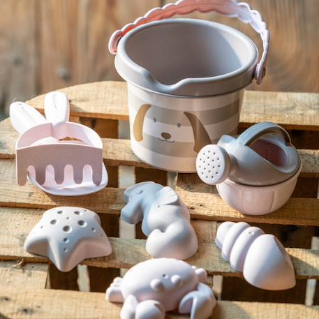 Set de jeux de plage avec seau et accessoires Beige 4 - vertbaudet enfant 