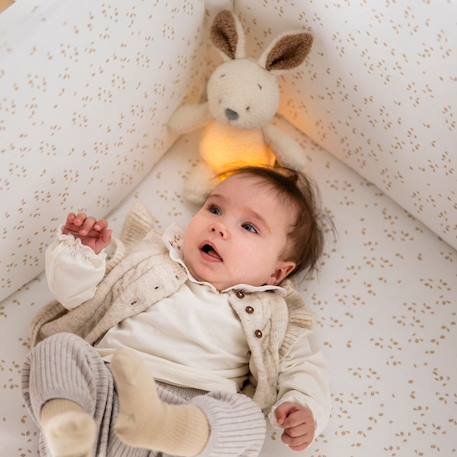 Peluche veilleuse lapin douce pour bébé Ecru, marron 5 - vertbaudet enfant 