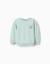 Sweat en coton avec m brodé Bleu clair 1 - vertbaudet enfant 
