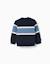 Sweat en coton avec bloc de couleurs Bleu 2 - vertbaudet enfant 