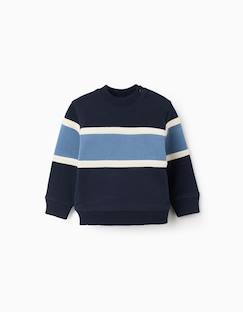 -Sweat en coton avec bloc de couleurs