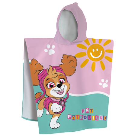 Cape de bain imprimée 100% coton, pat patrouille soleil Rose 1 - vertbaudet enfant 