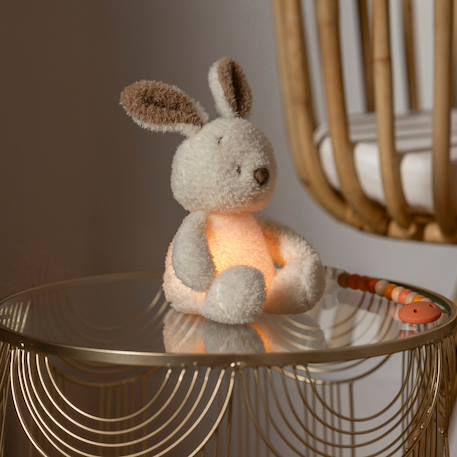 Peluche veilleuse lapin douce pour bébé Ecru, marron 6 - vertbaudet enfant 