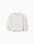 Sweat en coton à motif floral Blanc 1 - vertbaudet enfant 