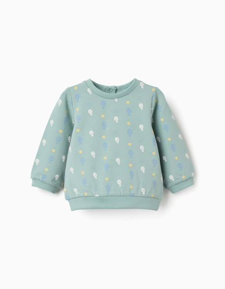 Bébé-Pull, gilet, sweat-Sweat-Sweat en coton à motif de montgolfière