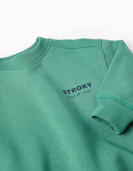 Sweat en coton avec imprimé creative boss Rouge+Vert 6 - vertbaudet enfant 