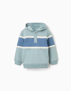 -Sweat en coton à capuche et bloc de couleurs