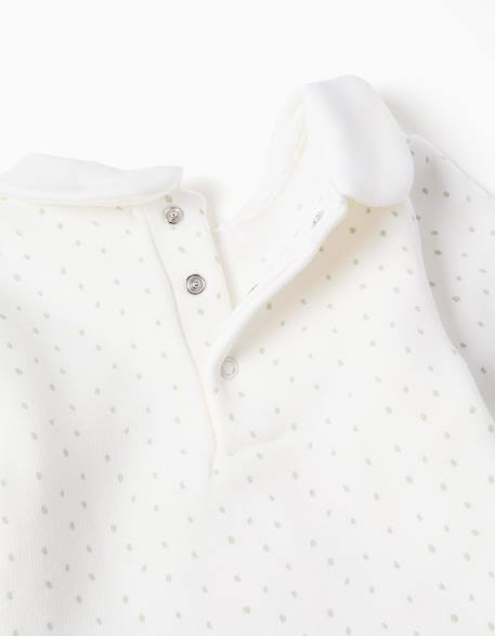 Sweat à doublure en peluche douce et pois Blanc 3 - vertbaudet enfant 