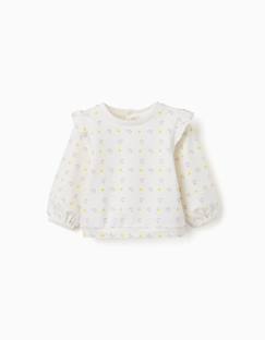-Sweat en coton à volants et motif