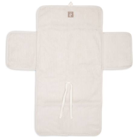 Tapis à langer nomade cloudy rib milky coffee Ecru+Marron 3 - vertbaudet enfant 