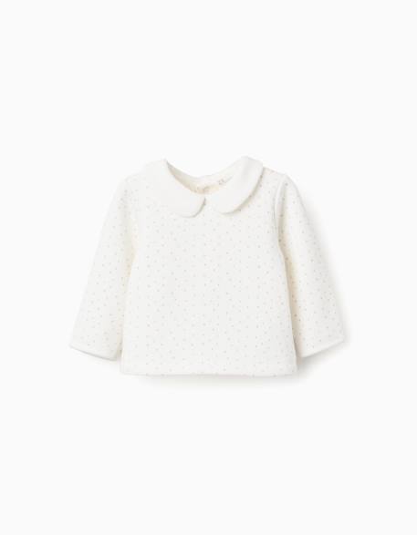 Bébé-Sweat à doublure en peluche douce et pois