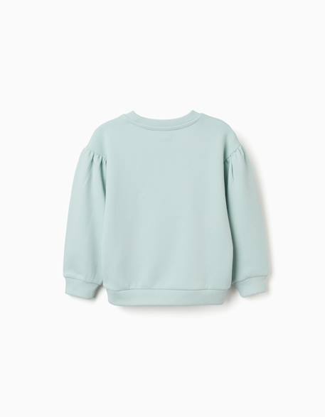 Sweat en coton avec m brodé Bleu clair 2 - vertbaudet enfant 