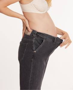 Vêtements de grossesse-Jean-Jean de grossesse mom fit carrie gris