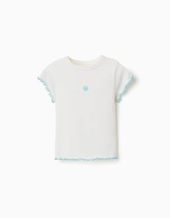 T-shirt côtelé à extrémités ondulées  - vertbaudet enfant