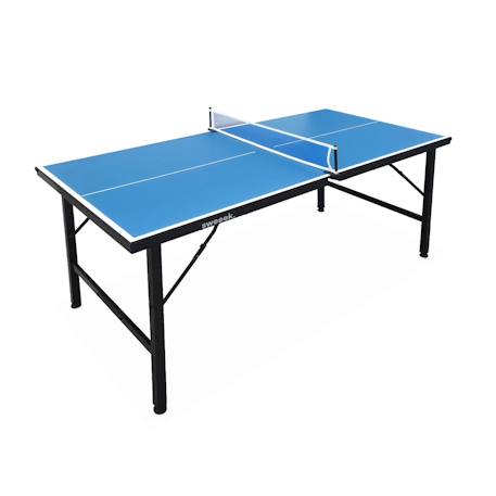 Mini table de ping pong pliable 150x75cm indoor, avec 4 raquettes et 6 balles, pour utilisation intérieure Bleu 2 - vertbaudet enfant 