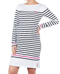 Vêtements de grossesse-Robe de grossesse marinière quimper