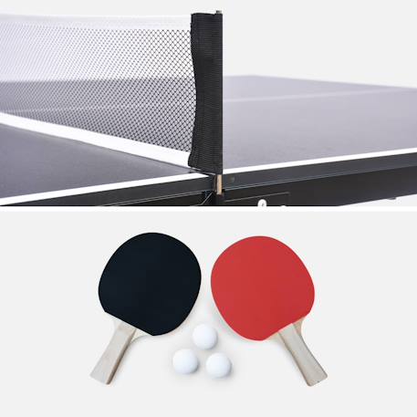 Table de ping pong d'intérieur médium avec 2 raquettes et 3 balles Bleu+Noir 12 - vertbaudet enfant 