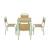 Table de jardin enfant acier et décor bois + 4 assises - suzie Beige+Vert de gris 7 - vertbaudet enfant 