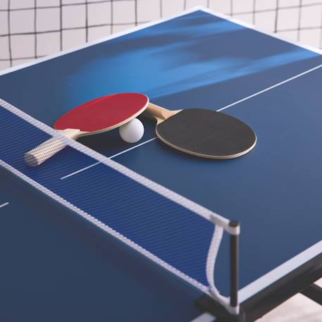 Mini table de ping pong pliable 150x75cm indoor, avec 2 raquettes et 3 balles Bleu 5 - vertbaudet enfant 