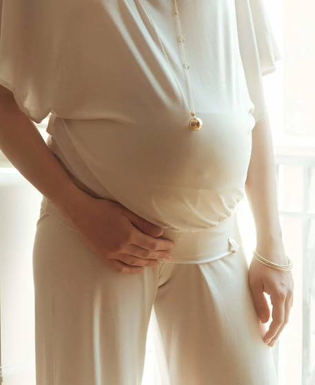 Pantalon 7/8ème de grossesse origin Avoine+Indigo+Ocean 4 - vertbaudet enfant 