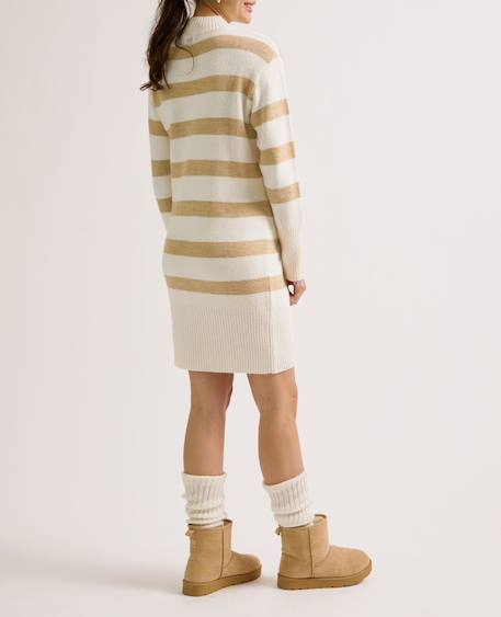 Robe pull de grossesse et d'allaitement normandie Ivoire+Noir / blanc 6 - vertbaudet enfant 