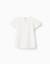 T-shirt en coton avec imprimé fleurs d'amour Blanc 2 - vertbaudet enfant 