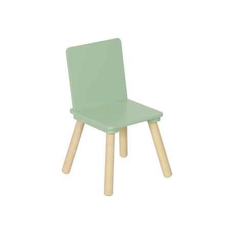 Table rectangulaire enfant bois de pin 4 assises - judith Blanc+Vert 8 - vertbaudet enfant 