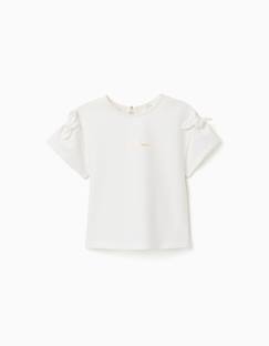 -T-shirt avec imprimé et nœuds décoratifs