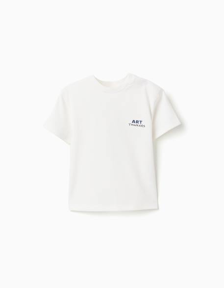 Bébé-T-shirt en coton avec imprimés art thinkers