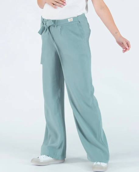 Pantalon large de grossesse betty Noir+Sauge 6 - vertbaudet enfant 
