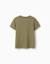T-shirt en coton avec imprimé work of art Orange+Vert foncé 5 - vertbaudet enfant 