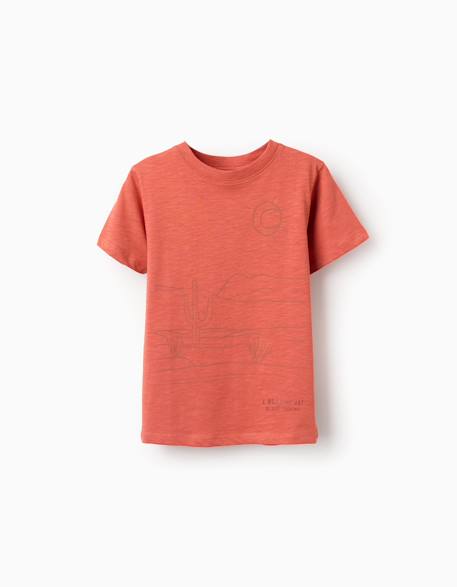 Garçon-T-shirt en coton avec imprimé work of art